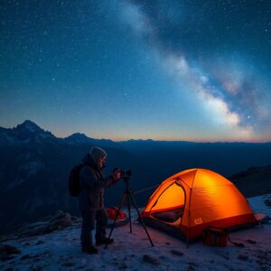 Секреты ночной фотосъемки звездного неба в горах.